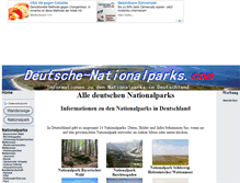 Tablet Screenshot of deutsche-nationalparks.com